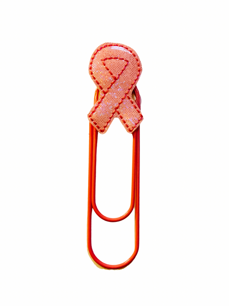 Pink Ribbon Planner Clip