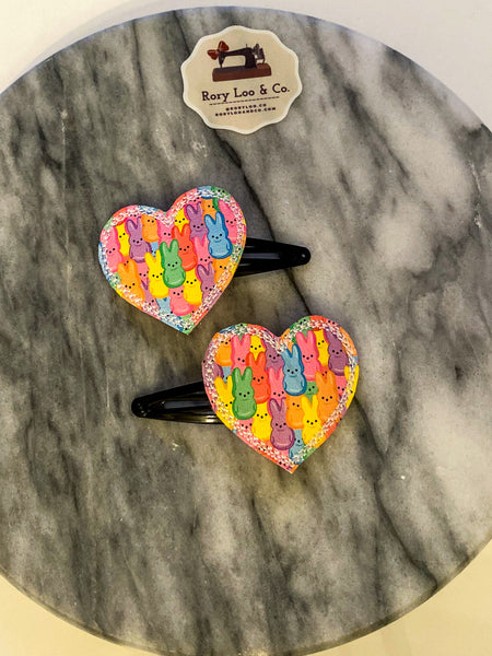 Peep Heart Snap Clip Set